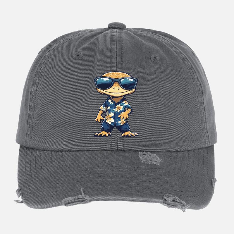 Echse Comic Urlaub Flexfit Vintage Destroyed Cap