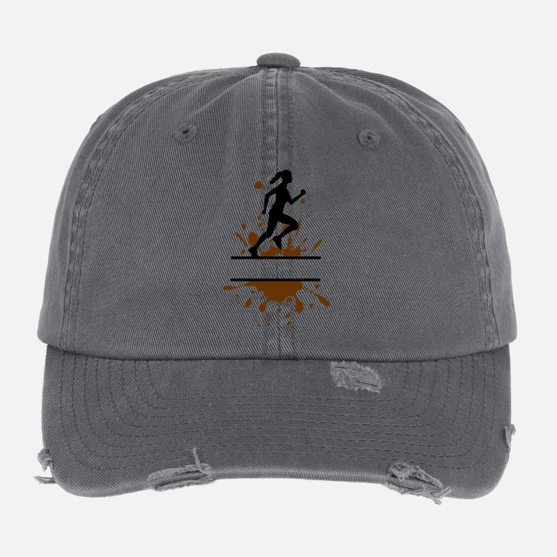 Femme Course dans la Boue – Coureuse personnalisable Casquette vintage effet usé Flexfit