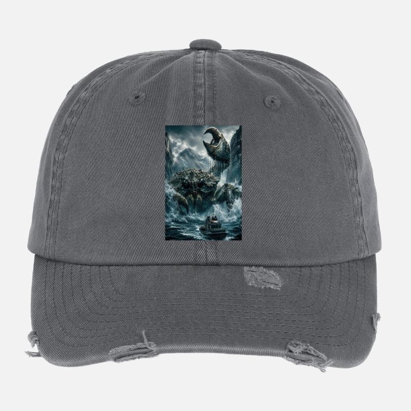frozen bound Kraken Standoff Flexfit Vintage Destroyed Cap