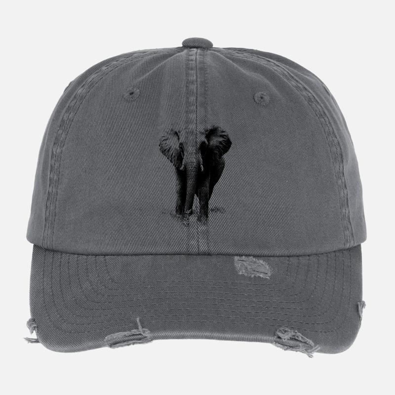 éléphant d'Afrique Casquette vintage effet usé Flexfit