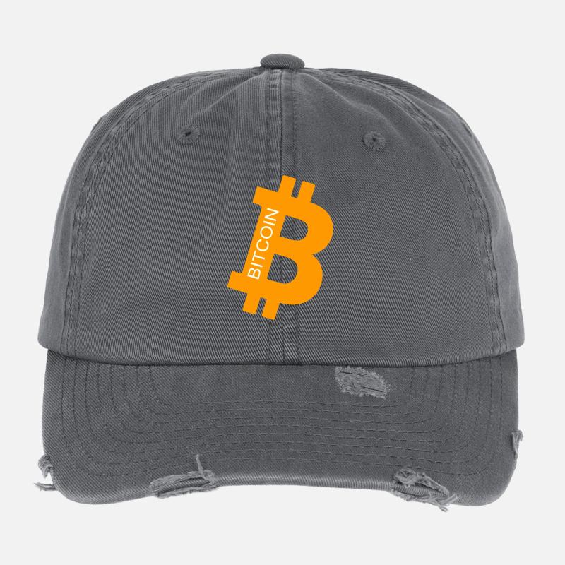 bit coin Flexfit Vintage Destroyed Cap