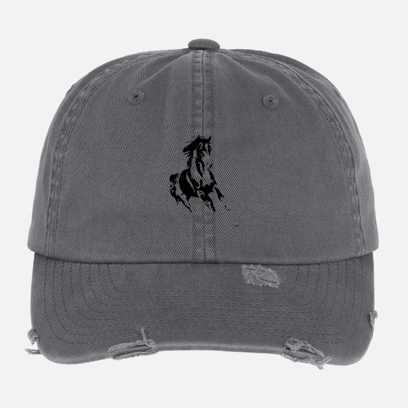 cheval de course 01 Casquette vintage effet usé Flexfit