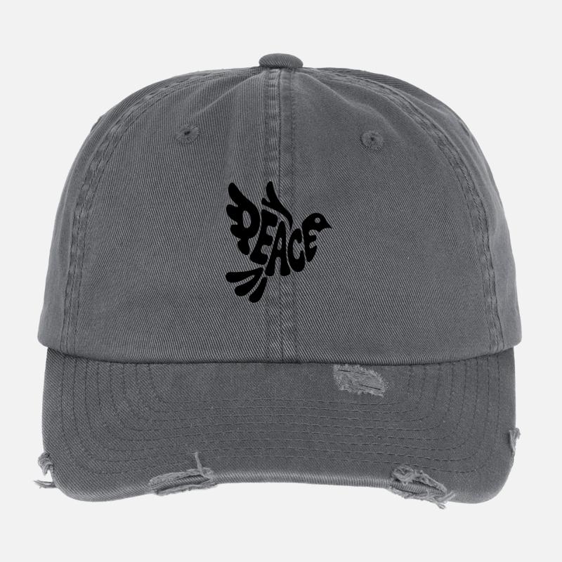 Colombe de la paix - Cool Religion Design Casquette vintage effet usé Flexfit
