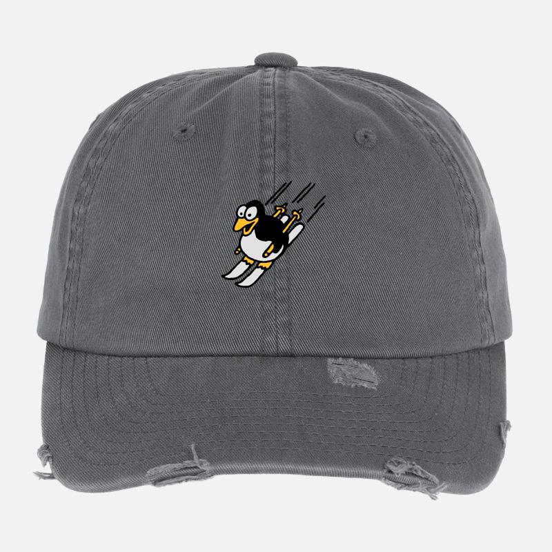 pinguin_ski_022011_a_3c - Casquette vintage effet usé Flexfit - charbon