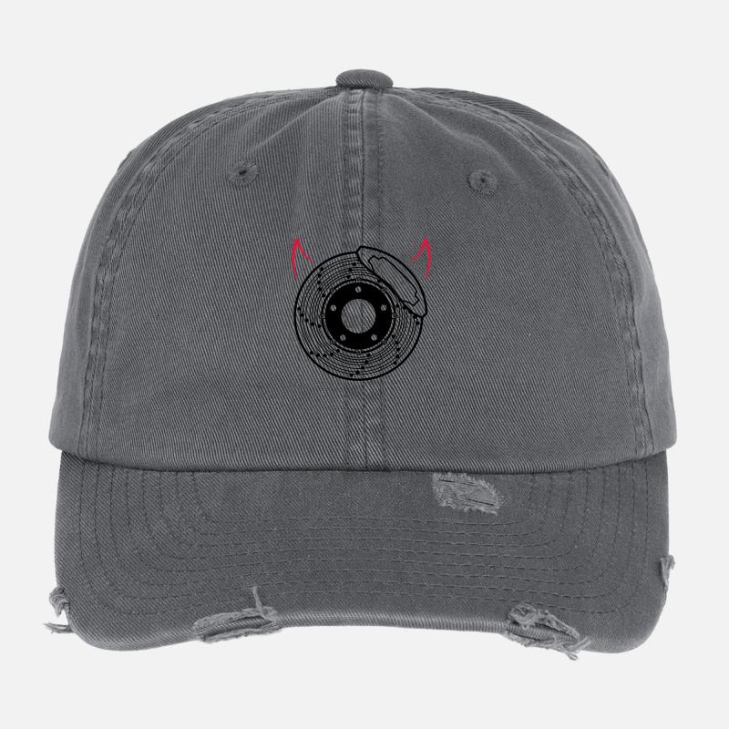Disque de frein avec des cornes 2farbig Casquette vintage effet usé Flexfit
