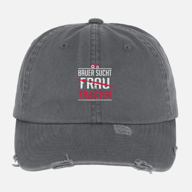Bauer sucht Traktor Flexfit Vintage Destroyed Cap