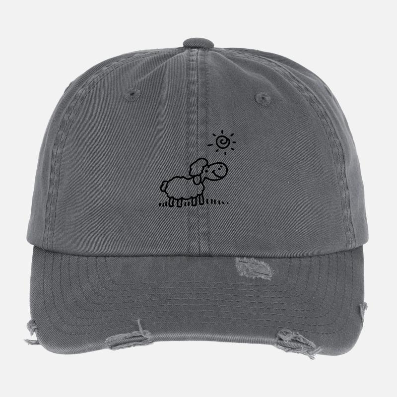Moutons soleil - ligne Casquette vintage effet usé Flexfit