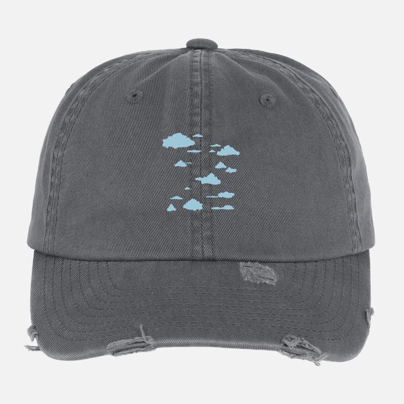 Wolken - Flexfit Vintage Destroyed Cap - Dunkelgrau