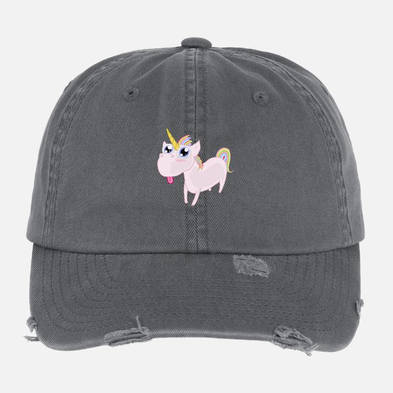 Tiny unicorn Flexfit Vintage Destroyed Cap