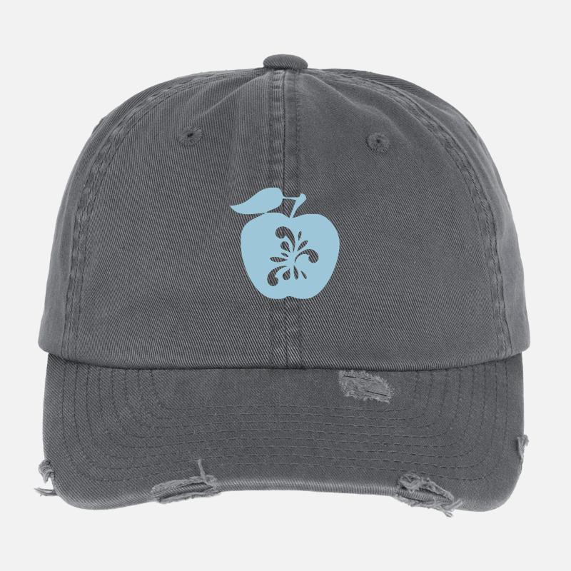 Apfel mit Muster - Bembel - Frankfurt Flexfit Vintage Destroyed Cap