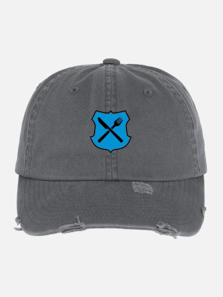 eat - Flexfit Vintage Destroyed Cap - dark grey - Front