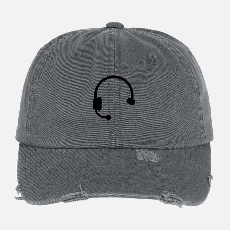 Headset headphones Flexfit Vintage Destroyed Cap