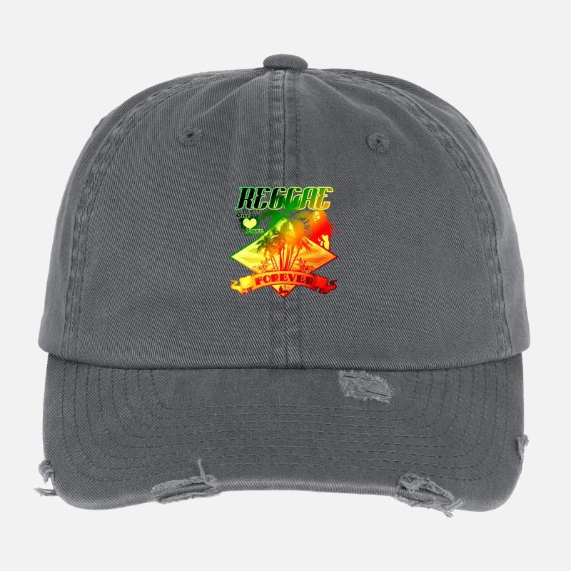reggae forever Casquette vintage effet usé Flexfit
