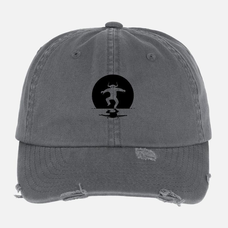 DancingDevil Flexfit Vintage Destroyed Cap