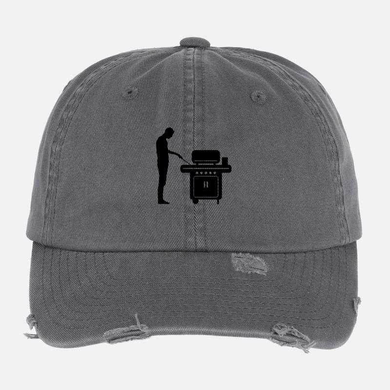 Freizeit - Mann Grill Flexfit Vintage Destroyed Cap