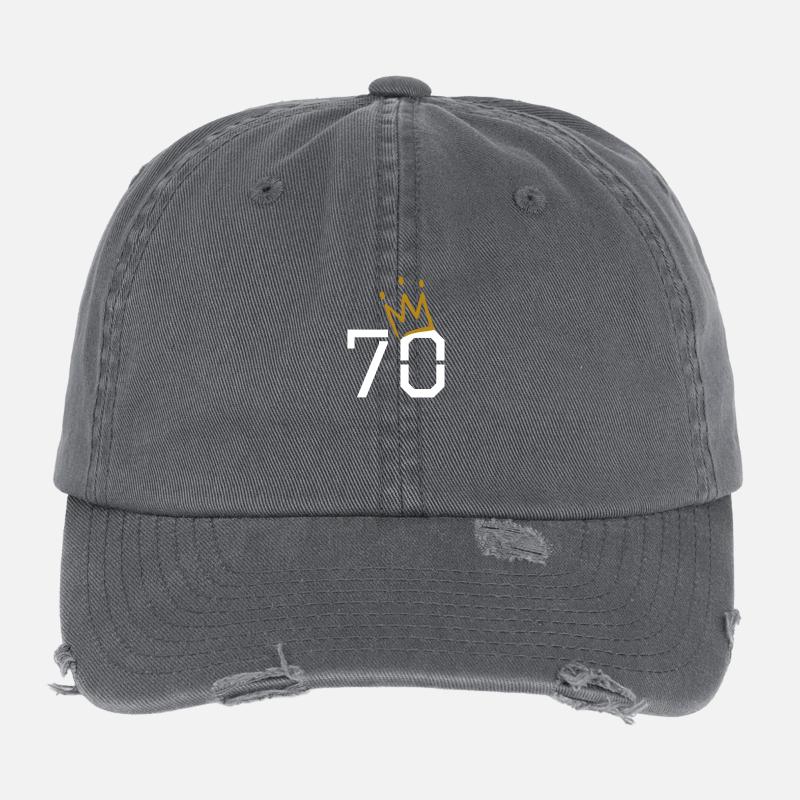 70th Birthday Flexfit Vintage Destroyed Cap