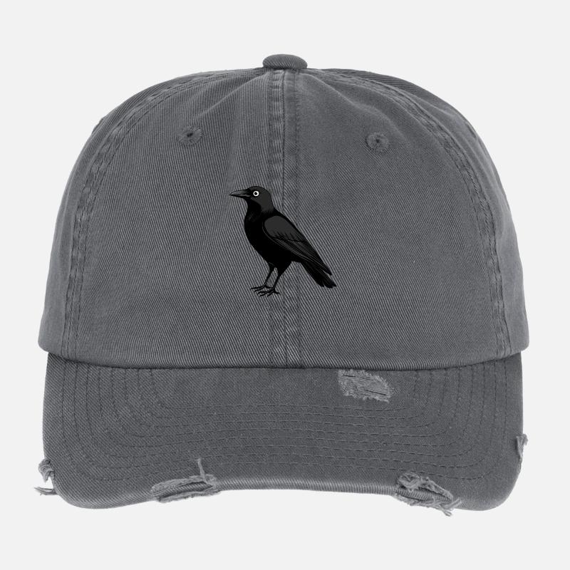 Rabe - Krähe Flexfit Vintage Destroyed Cap