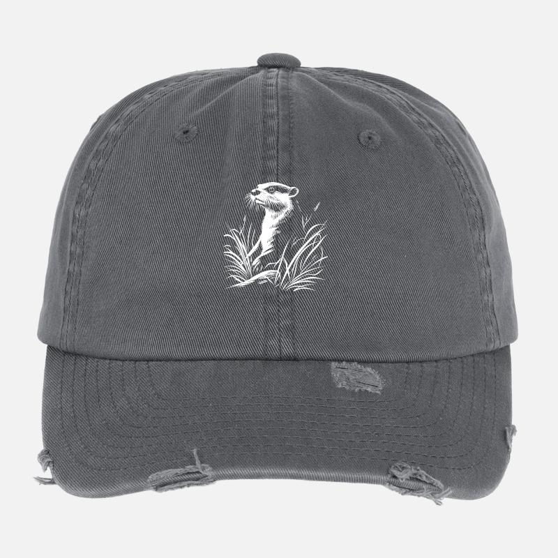 Loutre Nature Casquette vintage effet usé Flexfit