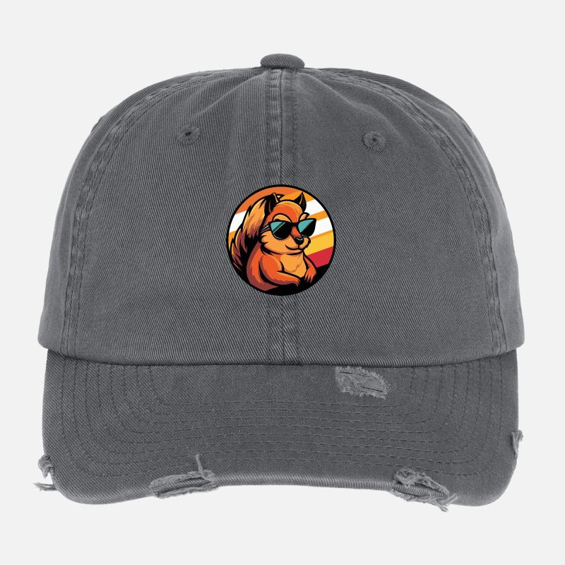 Eichhörnchen Comic Cool Flexfit Vintage Destroyed Cap