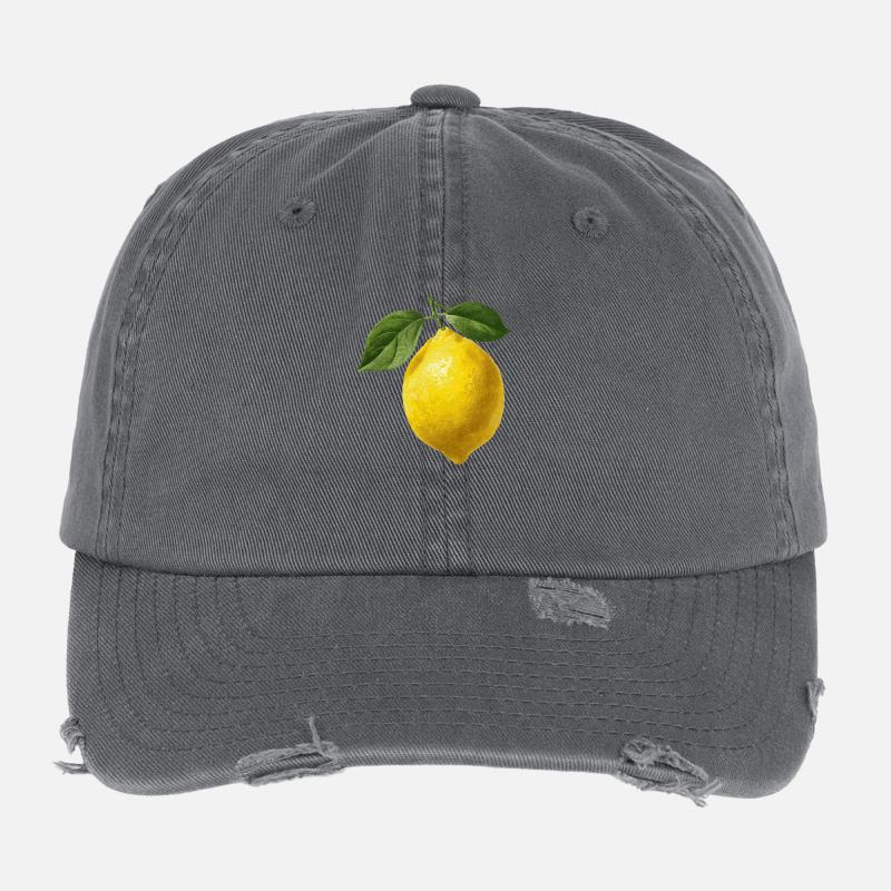 Citron Casquette vintage effet usé Flexfit
