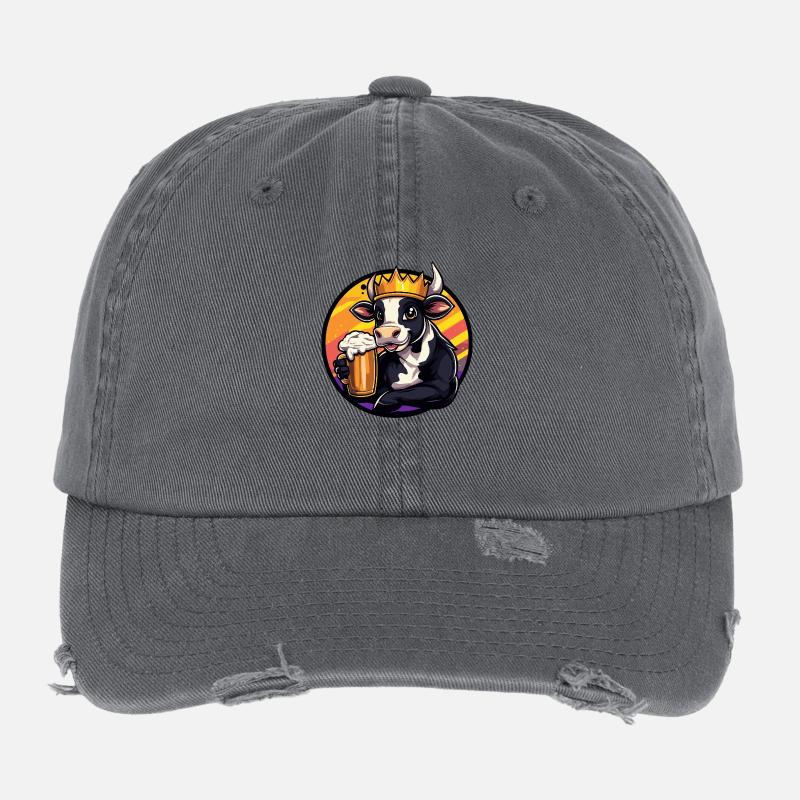 Bière de vache Casquette vintage effet usé Flexfit