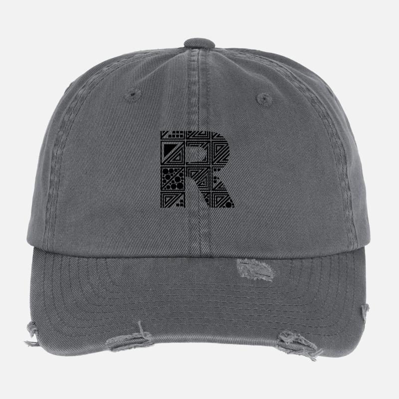 Buchstabe R Flexfit Vintage Destroyed Cap