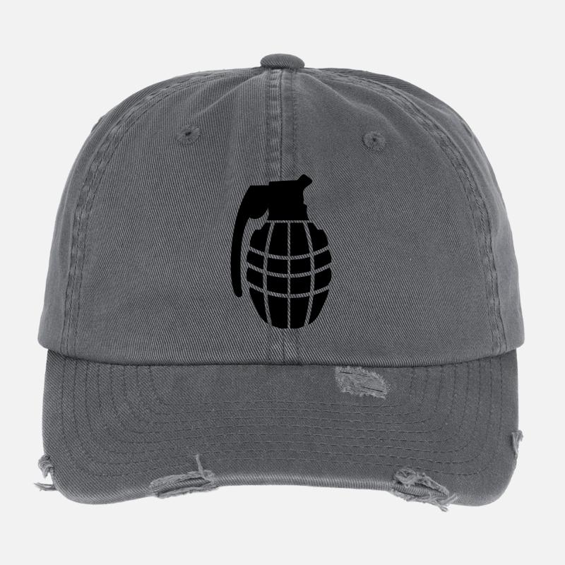 grenade à main Casquette vintage effet usé Flexfit