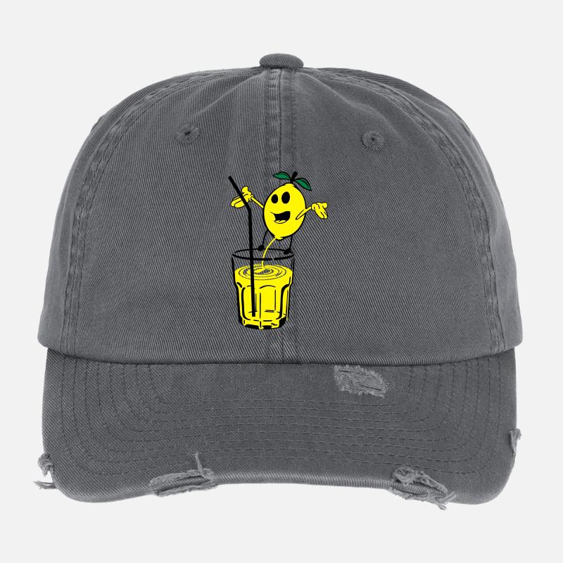 zitrone pinkelt limonade Flexfit Vintage Destroyed Cap