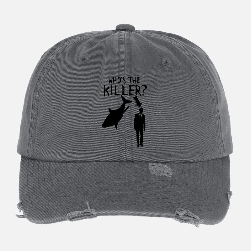 Human vs Shark (Mensch vs Hai) Flexfit Vintage Destroyed Cap