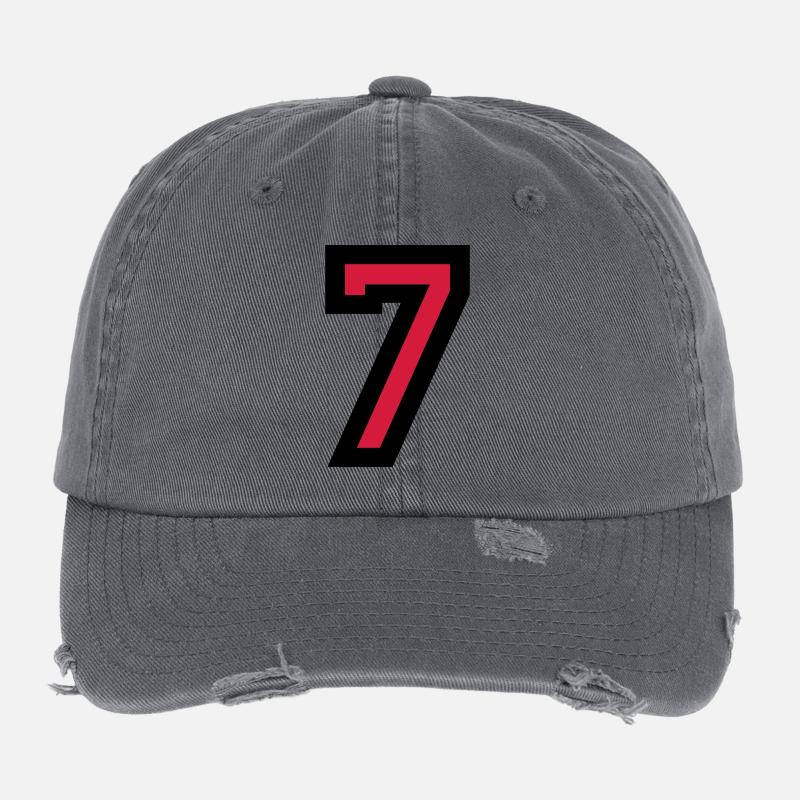 Le numéro 7 - Nombre Seven Casquette vintage effet usé Flexfit