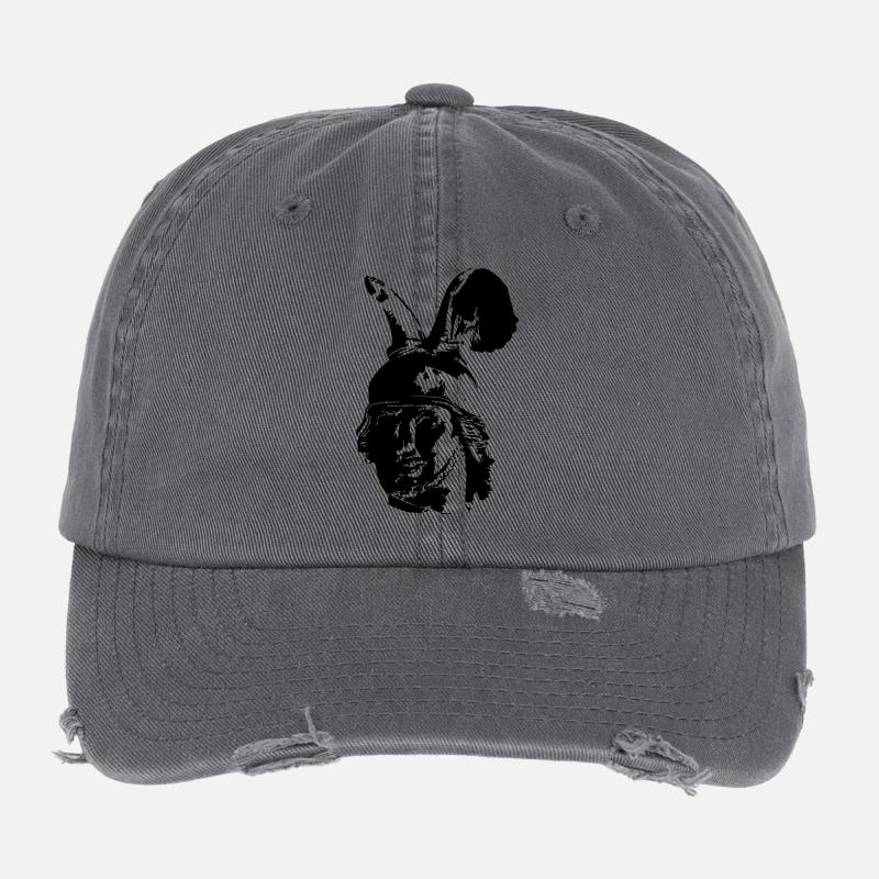 Tête du monument Hermann - monochrome, simple Casquette vintage effet usé Flexfit
