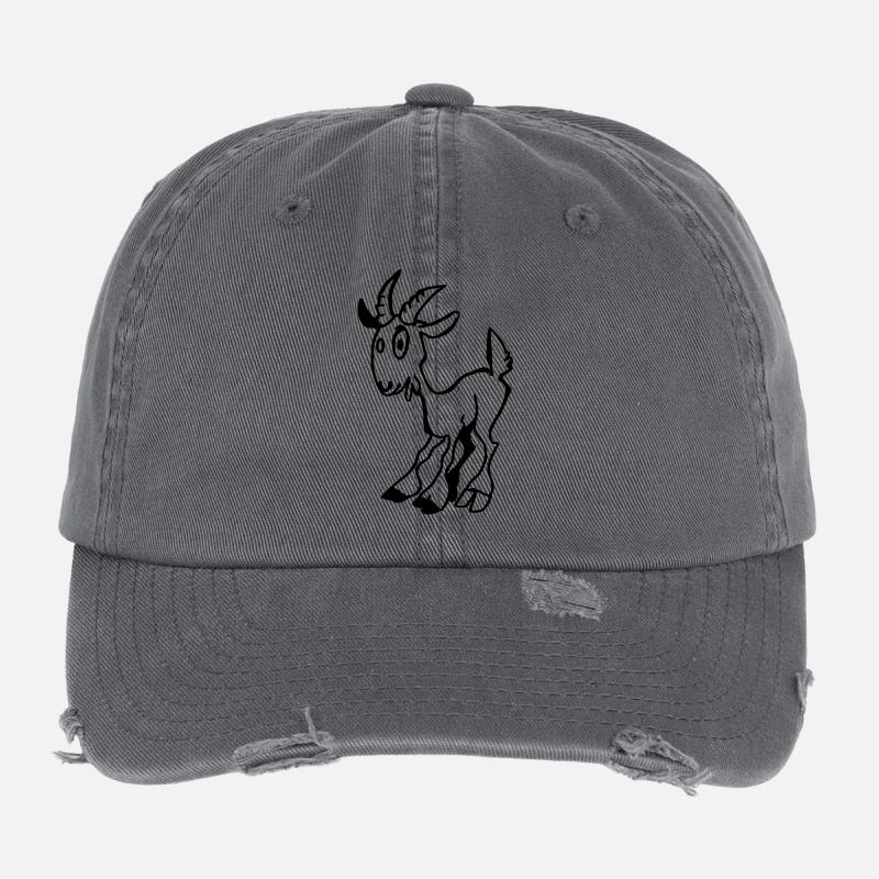 goat Flexfit Vintage Destroyed Cap