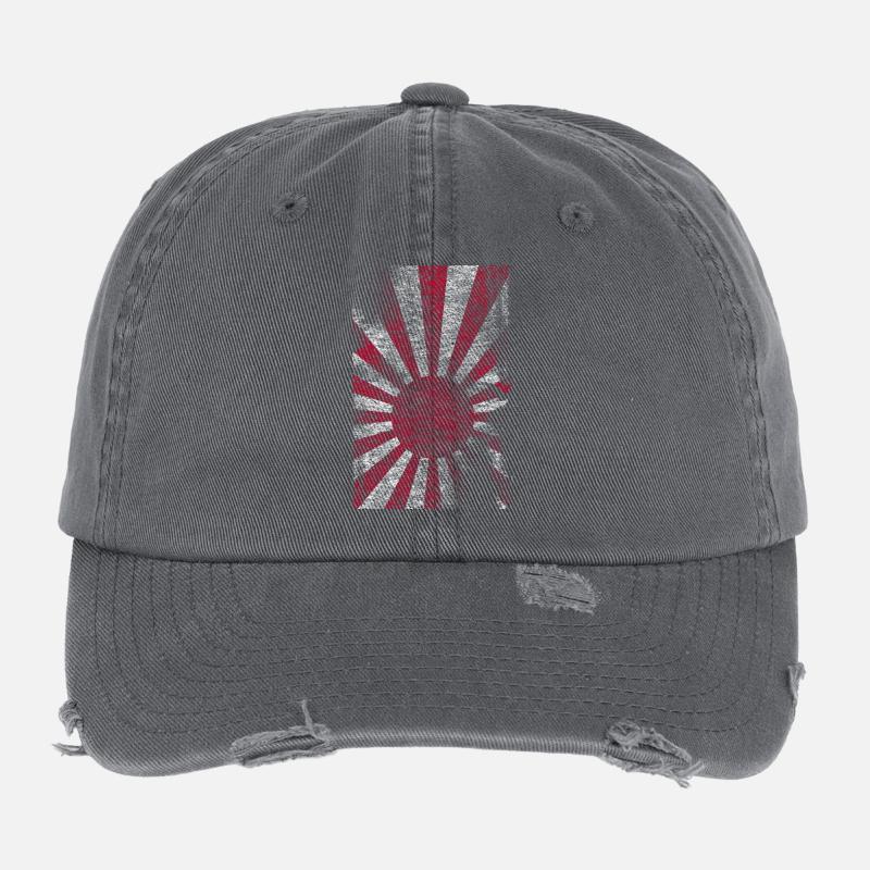 Japan Flagge historisch Flexfit Vintage Destroyed Cap