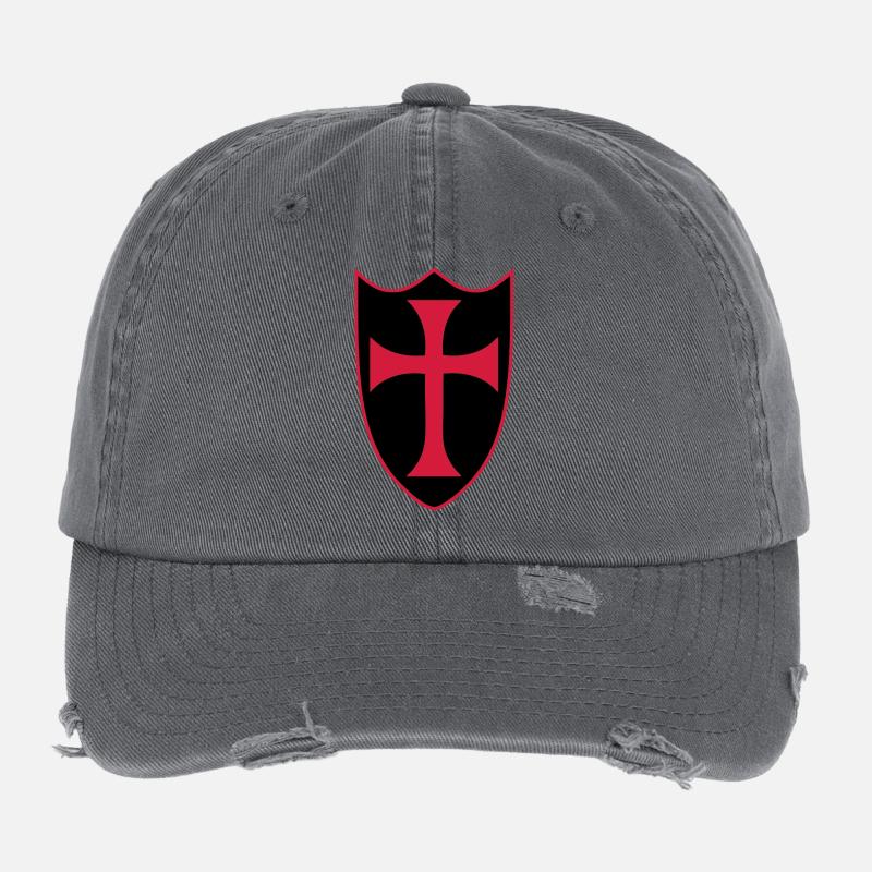 templar cross Casquette vintage effet usé Flexfit