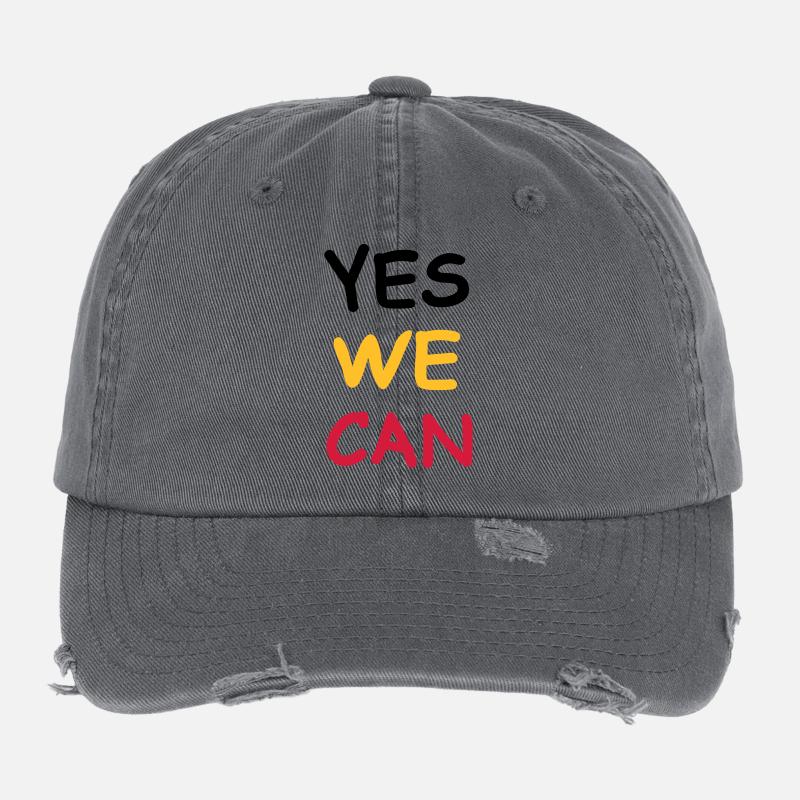 yes we can Casquette vintage effet usé Flexfit