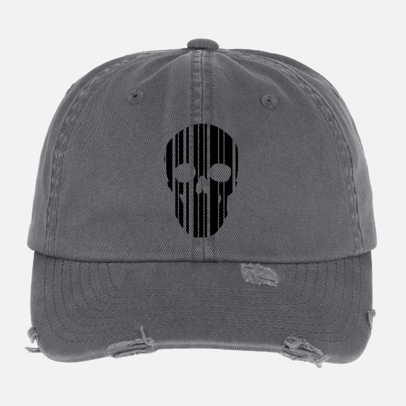 barcode skull Flexfit Vintage Destroyed Cap
