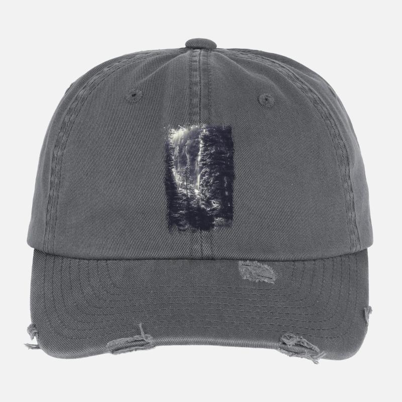 Wald Blick Landschaft Flexfit Vintage Destroyed Cap