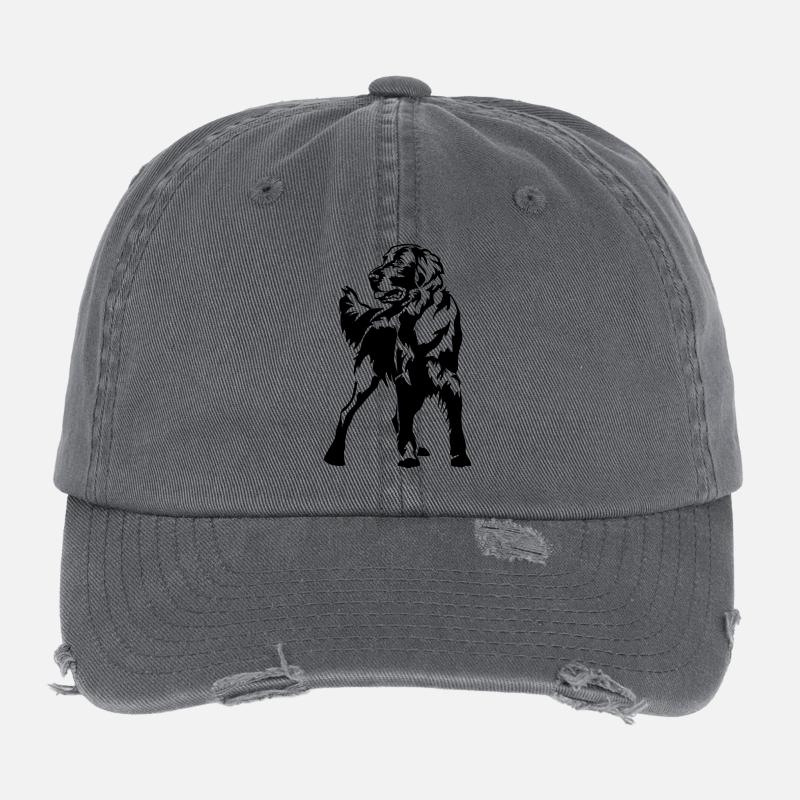 Flat-coated retriever Flexfit Vintage Destroyed Cap