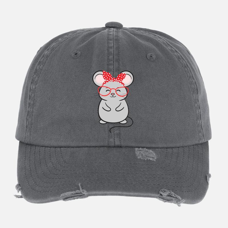 Mouse Mice Flexfit Vintage Destroyed Cap