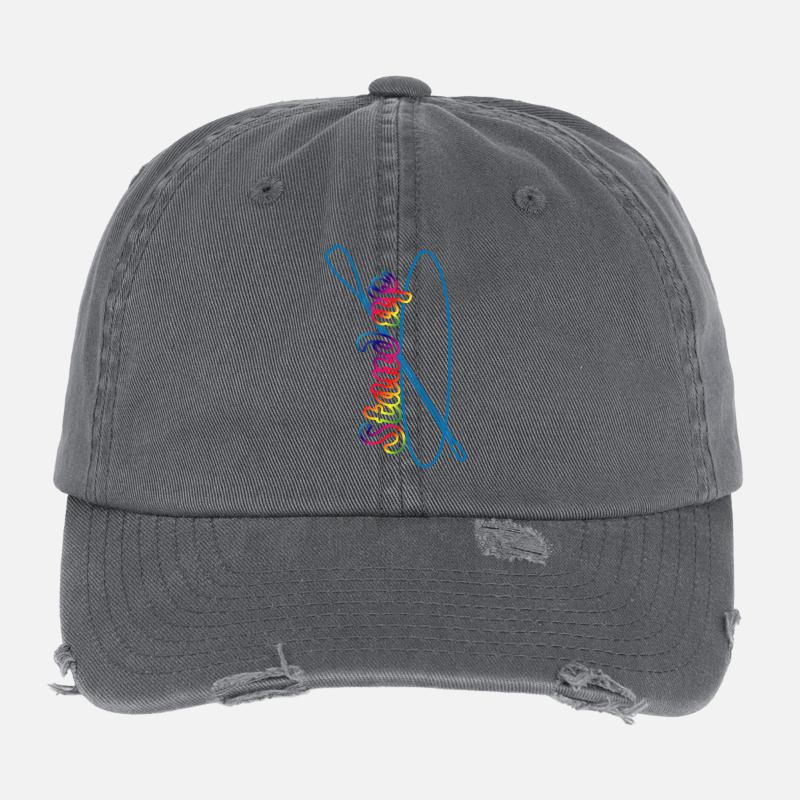 Lettrage de pagaie debout avec paddle board Casquette vintage effet usé Flexfit