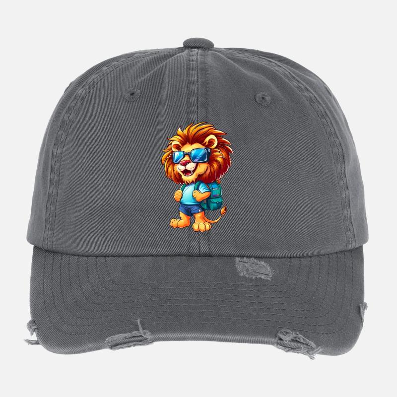 Joyeux Lion Retour à l’école Casquette vintage effet usé Flexfit