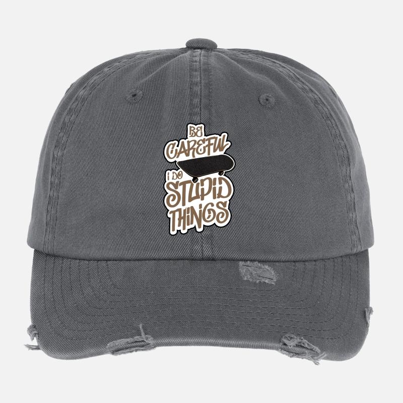 Skateboarder Joke Flexfit Vintage Destroyed Cap