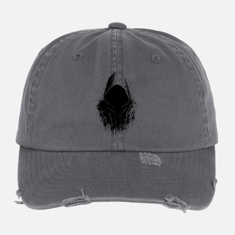 Dark Wanderer - Flexfit Vintage Destroyed Cap - dark grey