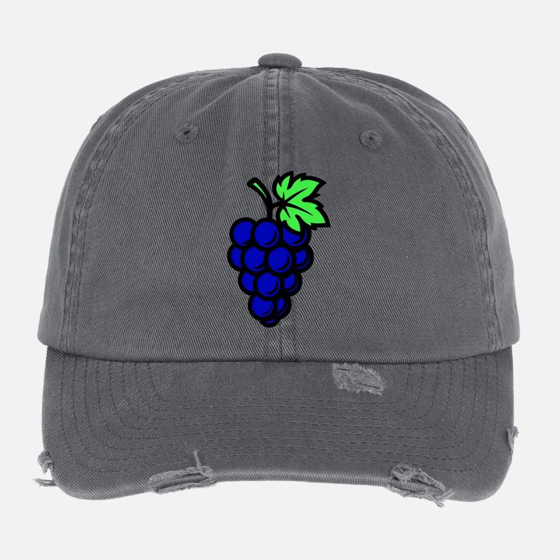 Grapes Grapes Fruit Flexfit Vintage Destroyed Cap