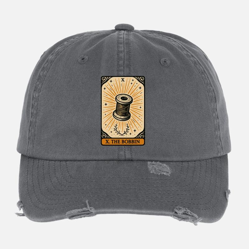 Spule des Schicksals Tarot nähen Flexfit Vintage Destroyed Cap