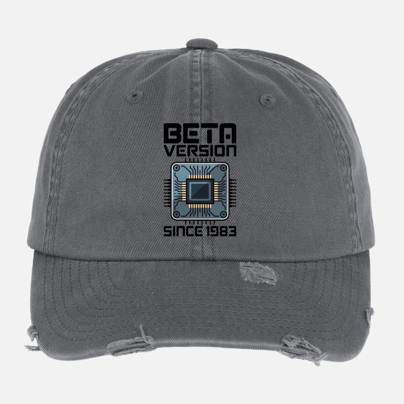 Conception futuriste de l’écran à micropuce Casquette vintage effet usé Flexfit