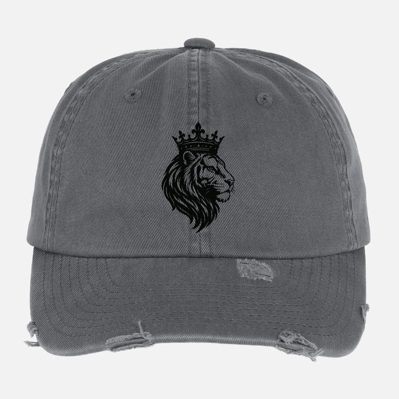 Couronne de lion Casquette vintage effet usé Flexfit