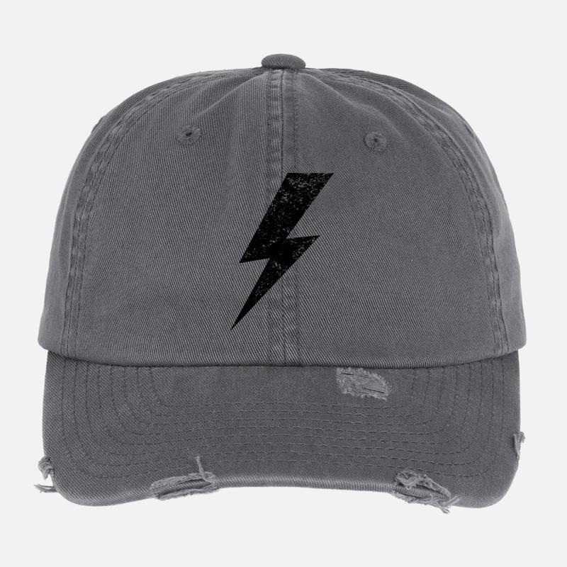 Abstract fog in blue and gray 3D Flexfit Vintage Destroyed Cap