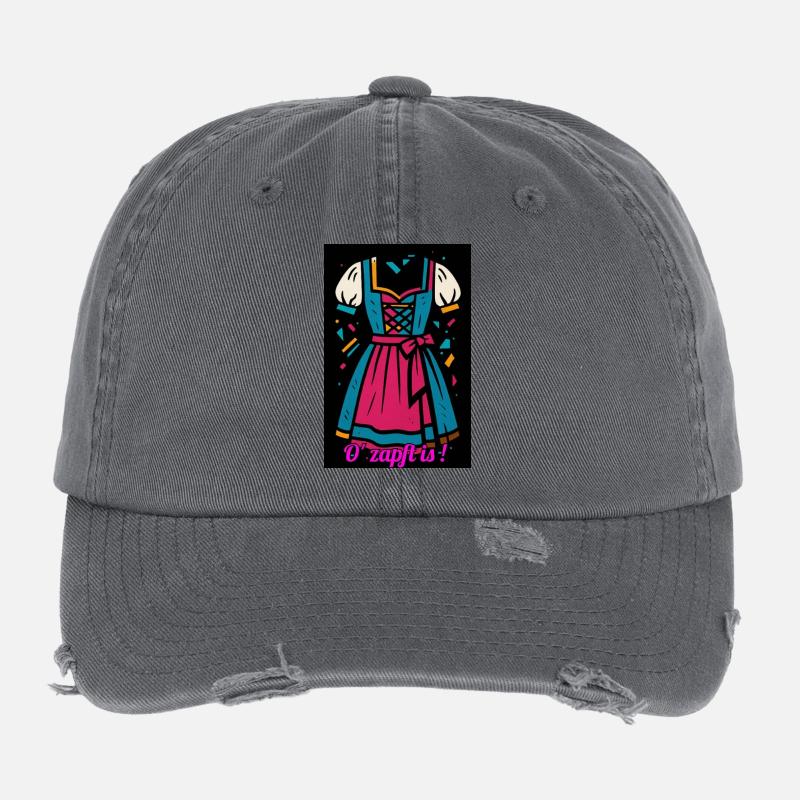 Traditionelles Dirndl mit moderner Farbpalette Flexfit Vintage Destroyed Cap