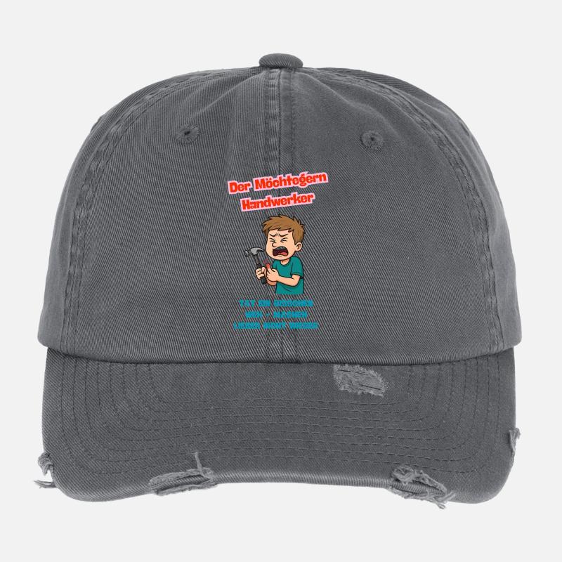 La caricature comique de l’artisan en herbe Casquette vintage effet usé Flexfit